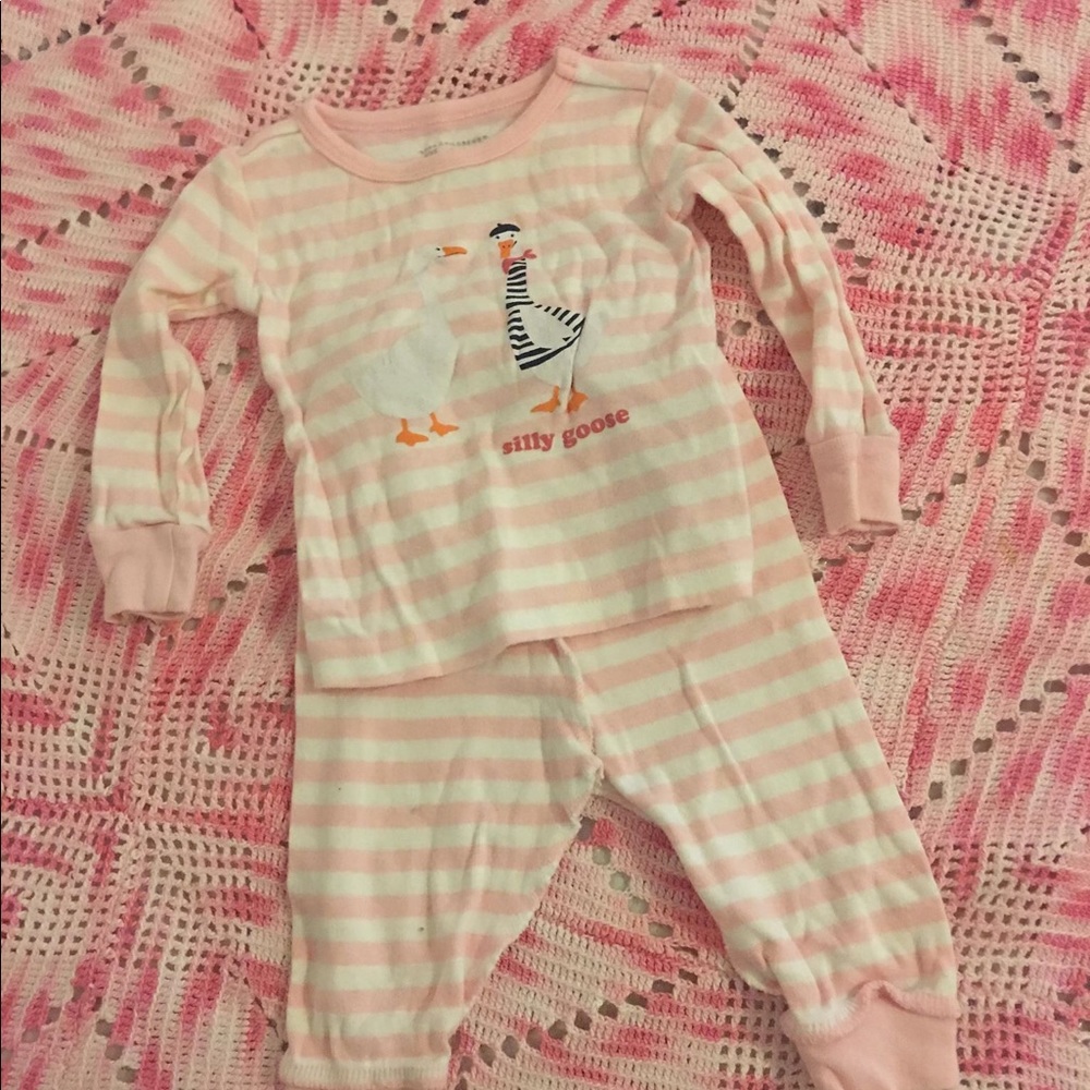 Pink stripped pajamas
